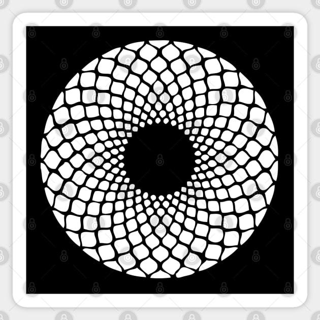 Fibonacci Sequence: Basket Pattern on a Dark Background Sticker by Puff Sumo